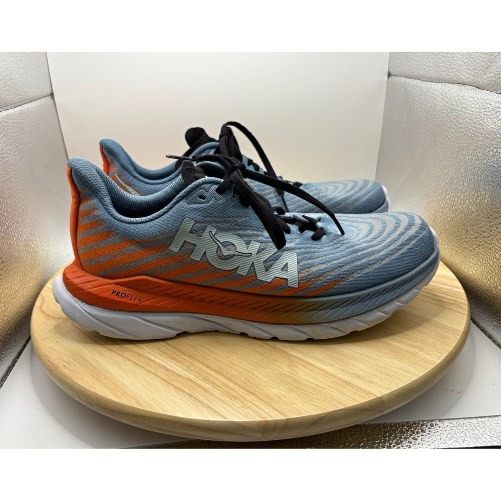 Hoka One One Mach 5 Mens Running Sneakers Mountain Spring Blue Orange 9D 1127893